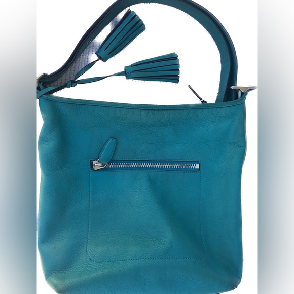 Coach Legacy Duffel Shoulder Handbag Teal Blue/Green - Picture 7 of 16